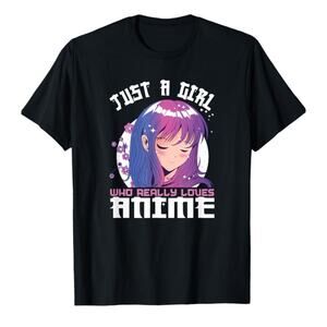 Anime Gifts for Teen Girls Just A Girl Who Loves Anime T-Shirt Kids Size 12